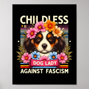 Dog Lady Against Fascism Dog Lovers Kamala Harris  Poster