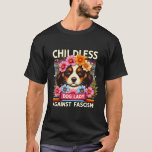 Dog Lady Against Fascism Dog Lovers Kamala Harris  T-Shirt