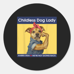 Dog Lady Kamala-harris 2024 Classic Round Sticker
