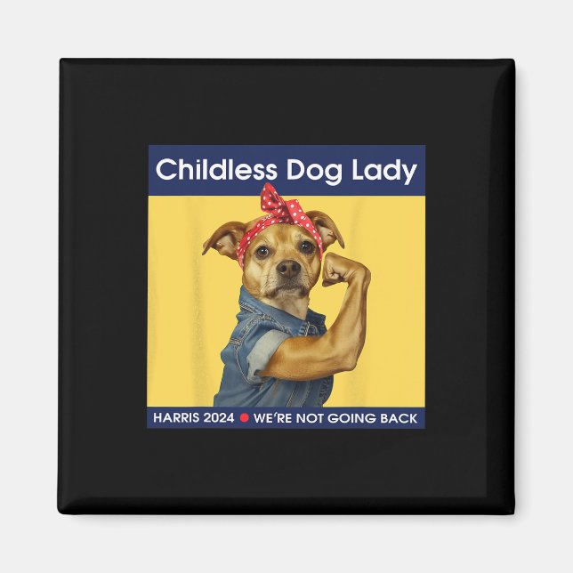 Dog Lady Kamala-harris 2024  Magnet (Front)
