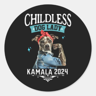 Dog Lady United Funny Dog Feminist Classic Round Sticker