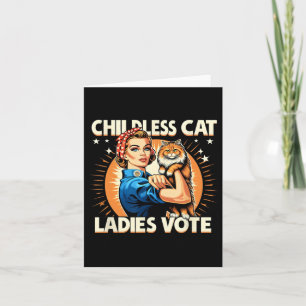 Dog Lady We're Not Going Back Cat Lady Cat Lovers  Card