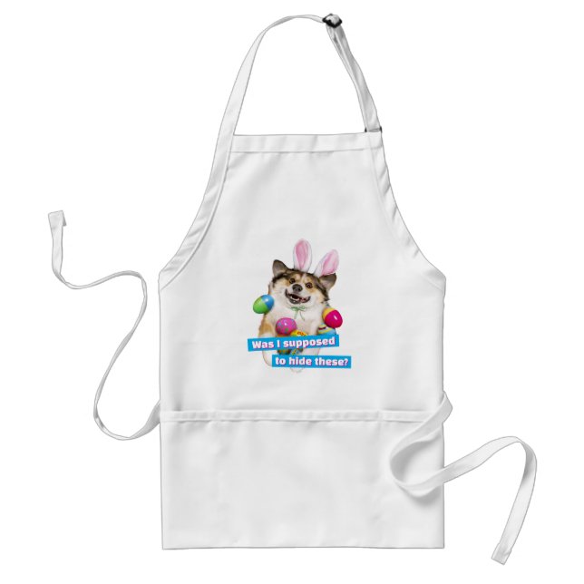 Dog Laying on Easter Eggs Standard Apron (Front)