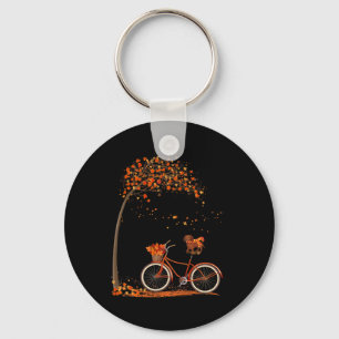 Dog Leaf Fall Autumn Cycling Fun Dachshund Lover Key Ring