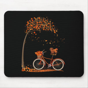 Dog Leaf Fall Autumn Cycling Fun Dachshund Lover Mouse Pad