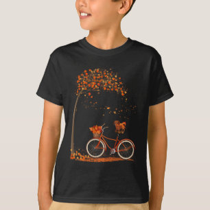 Dog Leaf Fall Autumn Cycling Fun Dachshund Lover  T-Shirt