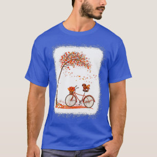 Dog Leaf Fall Autumn Cycling Funny Dachshund Lover T-Shirt