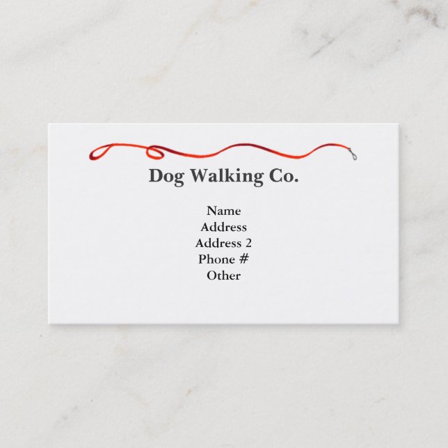 Dog Leash Business Card (Front)
