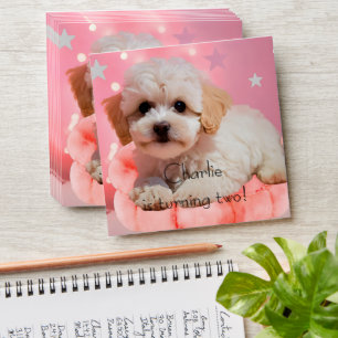 Dog Let's Party Birthday Envelope