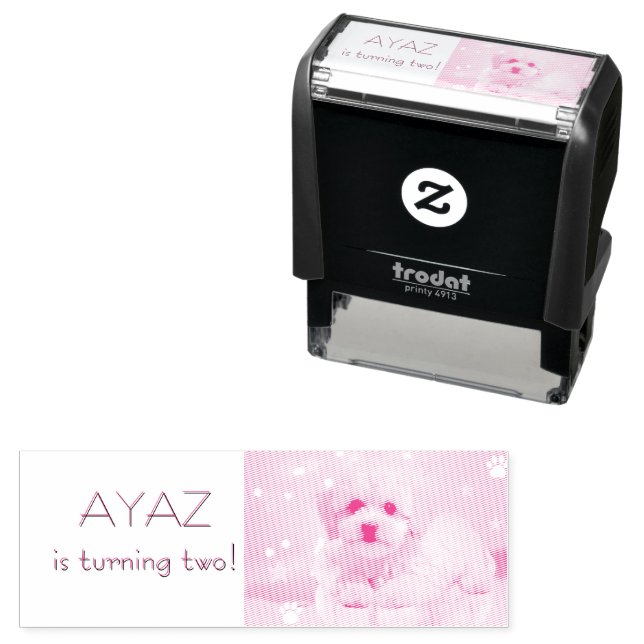 Dog Let's Party Birthday  Self-inking Stamp (In Situ)