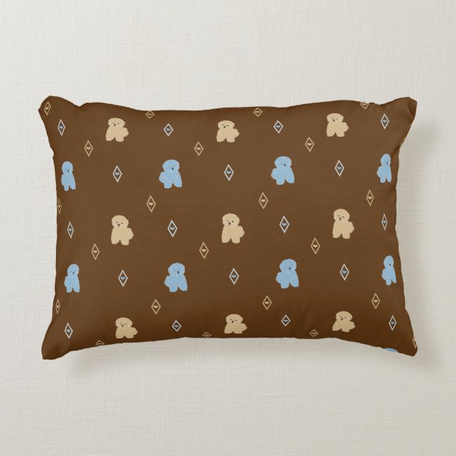 Dog Lhasa Apso pattern Decorative Cushion (Front)