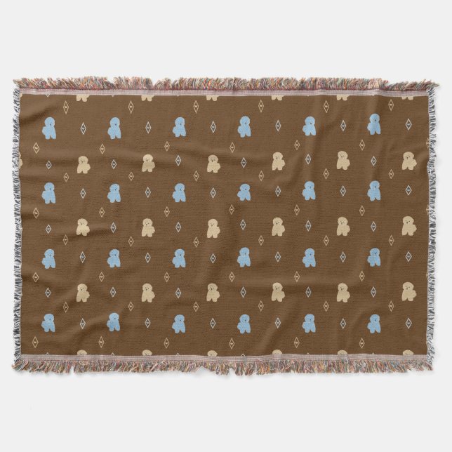 Dog Lhasa Apso pattern Throw Blanket (Front)