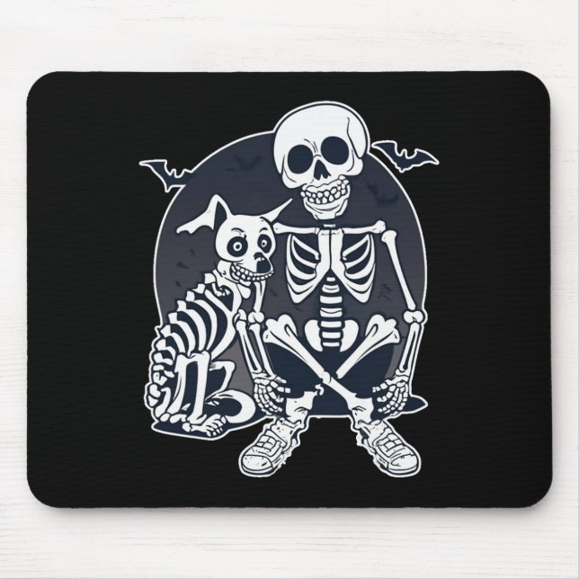 Dog Like Bones Halloween Skeleton Costume  Mouse Pad (Front)