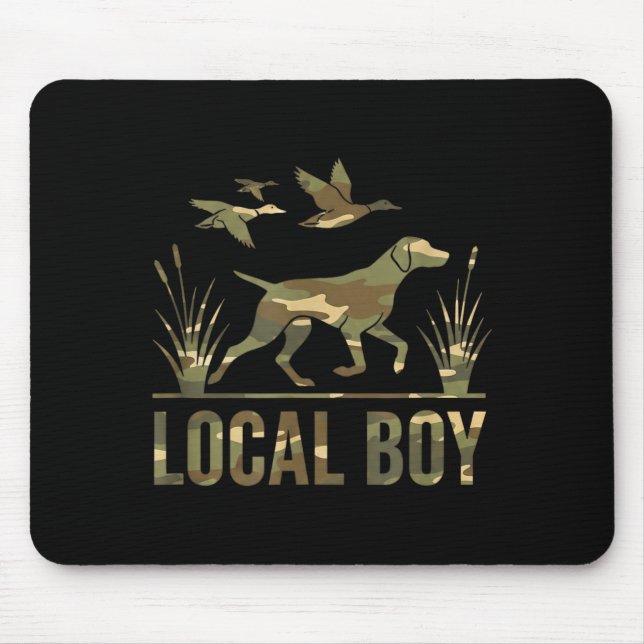 Dog Local Boy Hunting Dog Camo Southern Country Pr Mouse Pad (Front)
