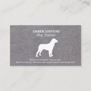 Dog Logo   Animal Care Services   Linen Background Business Card