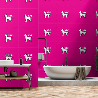 DOG Logo Hot Pink White Dog Pet  Wallpaper