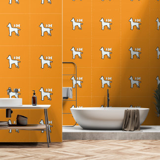 DOG Logo Orange White Pet  Wallpaper