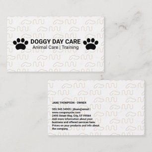 Dog Logo Pattern   Animal Services Business Card