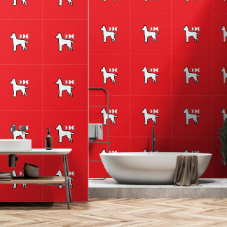 DOG Logo Red White Pet  Wallpaper