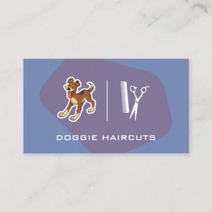 Dog Logo   Scissors   Groomer Business Card