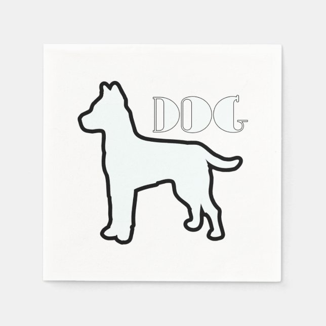 Dog Logo White  Napkin (Front)