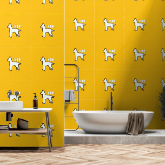DOG Logo Yellow White Dog Pet  Wallpaper