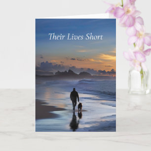 Dog Loss Sympathy Condolences Walking Dog  Card
