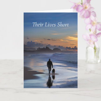 Dog Loss Sympathy Condolences Walking Dog  Card