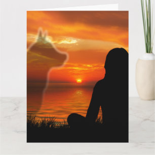 Dog Loss Sympathy Sunset Poem Card