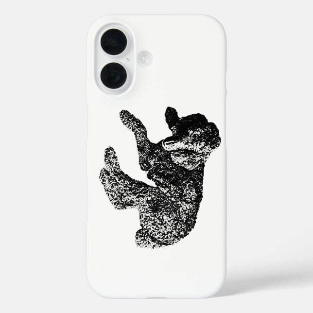 Dog Lounge Phone Case – Ink Line Minimal Design (Back)