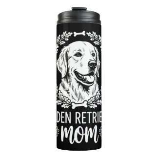 dog love and golden retriever gift thermal tumbler