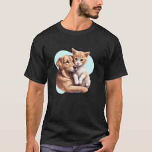 Dog Love Cat Forever - National Friendship Day T-Shirt