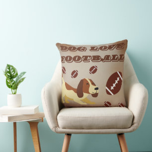 Dog love football  cushion