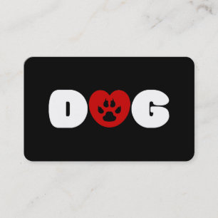 Dog Love Heart Business Card