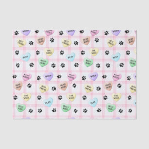 Dog Love Hearts Paw Prints Tissue Papers Paper