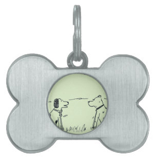 Dog Love Pet Name Tag