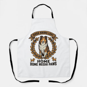 Dog Love Shirt Vintage Engraving Laurel Design_1 Apron