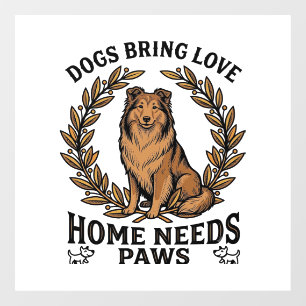 Dog Love Shirt Vintage Engraving Laurel Design (2)