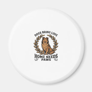 Dog Love Shirt Vintage Engraving Laurel Design (2) Magnet
