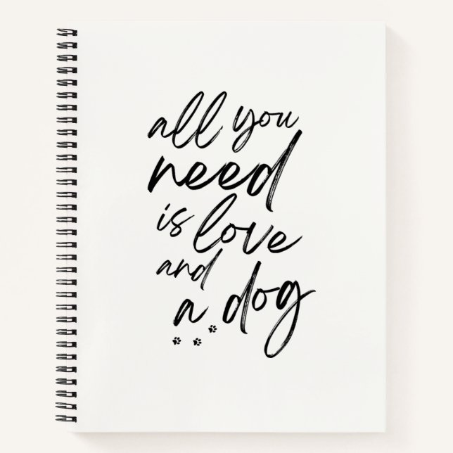 Dog Love Spiral Notebook (Front)