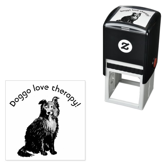 Dog love therapy self-inking stamp (In Situ)