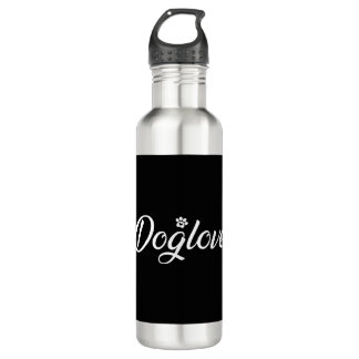 Dog love with Dog Paw 710 Ml Water Bottle