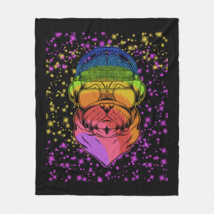 Dog love with Dog Paw Fleece Blanket