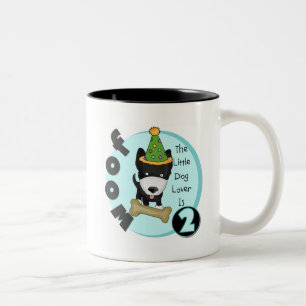 Dog Lover 2nd Birthday Tshirts and Gifts Two-Tone Coffee Mug