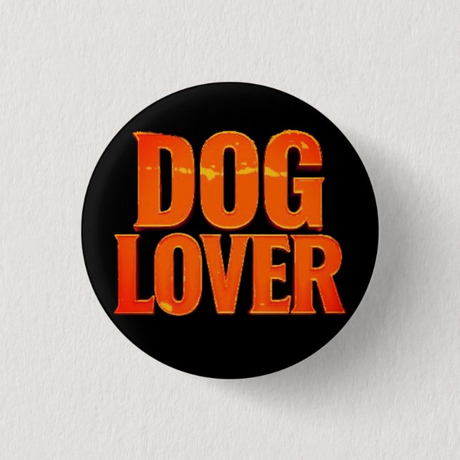 DOG LOVER 3 CM ROUND BADGE (Front)