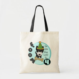 Dog Lover 4th Birthday T-shirts and Gifts Tote Bag