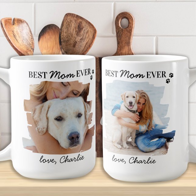 Dog Lover Best Mum Ever Personalised Pet Photo  Coffee Mug (Creator Uploaded)