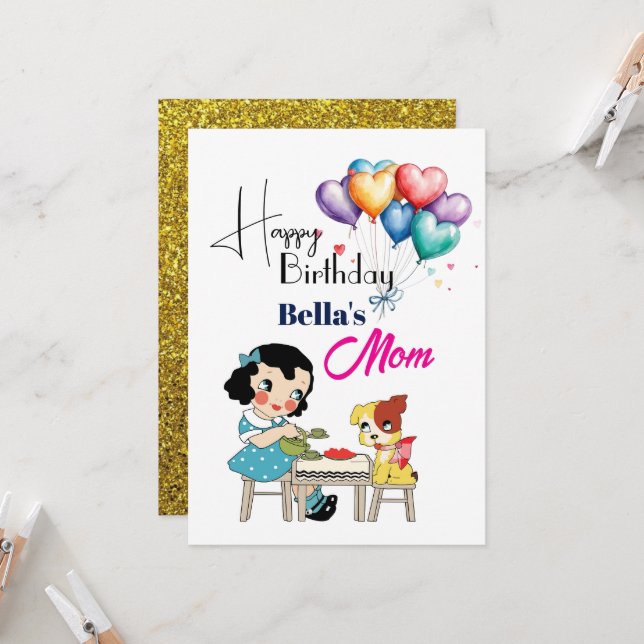 Dog lover Birthday Card (Front/Back In Situ)