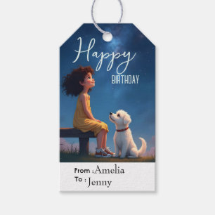 Dog lover Birthday Gift Tags
