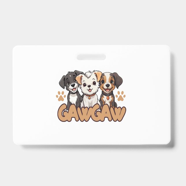 Dog Lover Birthday Gift Tee ID Badge (Front)